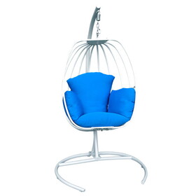 Hanging Egg Chair with Stand, Hammock Swing Chair with Hanging Kit,Blue W1889P202873
