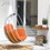 Hanging Egg Chair, Hammock Swing Chair with Hanging Kit,Orange W1889P202896