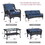 6-Piece Patio Furniture Set, Hand-woven Rattan Outdoor Conversation Set for Backyard, 3 Seater Sofa, 2 Single Chair and 1 Coffee Table