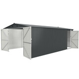 Outdoor Storage Shed 20x13 FT, Metal Garden Shed Backyard Utility Tool House Building with 2 Doors and 4 Vents for Car,Truck,Bike, Garbage Can,Tool,Lawnmower W1895109583