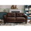 W1896P175676 Brown Mix+genuine leather+Wood+Primary Living Space+American Design