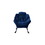 Living Room Chairs Modern Cotton Fabric Lazy Chair, Accent Contemporary Lounge Chair, Single Steel Frame Leisure Sofa Chair with Armrests and a Side Pocket (Blue) W1899121338