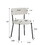 Set of 2 Mid-Century Modern Dining Chairs - Teddy Fabric Upholstered - Curved Back - Metal Frame - Beige, Elegant and Comfortable Kitchen Chairs W1901112437