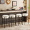 30" Tall, Round High Bar Stools, Set of 2 - Contemporary upholstered dining stools for kitchens, coffee shops and bar stores - Includes sturdy hardware support legs W1901112449