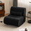 Soft Pellet Velvet Recliner - Comfortable Lounge Chair with Waist Pack Padding, Modern Design, Ideal for Living Room, Bedroom or Office - Black W1901S00007