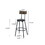 Modern Dining Room Set for 3 Pieces Dining Table Set, Imitation Wood Table with Sturdy Metal Frame&Legs, Small-round tall chair, Stylish Dinette Set W1903P149802