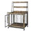 Furniture type dog cage iron frame door with cabinet, two door design, Rustic Brown,37.99"WX27.36"DX59.92"H W1903P151284