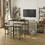 5PC Dinging table set with high stools, structural strengthening, industrial style. Rustic Brown,41.73"L x 23.62"W x 35.23"H W1903P155536