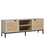 Farmhouse Rattan TV Stand for 65 inch TV, Rustic TV Console Table with 2 Rattan Doors, Modern Entertainment Center for Living Room Bedroom W1908119412