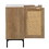 Rustic Accent Storage Cabinet with 2 Rattan Doors, Mid Century Natural Wood Sideboard Furniture for Living Room W1908119444