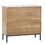 Set2 of Rustic Accent Storage Cabinet with 2 Rattan Doors, Mid Century Natural Wood Sideboard Furniture for Living Room W1908119453