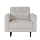 35 inch Wide Accent Chair Upholstered Single Upholstered Lounge Club Chair for Living Room Bedroom (White) W1915110935