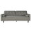 80 inch Wide Upholstered Sofa. Modern Fabric Sofa, Square Armrest (Gray) W1915110941
