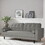 80 inch Wide Upholstered Sofa. Modern Fabric Sofa, Square Armrest (Gray) W1915110941