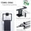 5 PC Bathroom Accessory Set in Matte Black Towel Bar Toilet Paper Holder Hook Towel Ring W1920P146649
