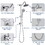 6" Rain Shower Head with Handheld Shower Head Bathroom Rain Shower System W1920P146652