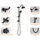 6" Matte Black Rain Shower Head with Handheld Shower Head Bathroom Rain Shower System W1920P146653