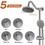 6" Brushed Nickel Rain Shower Head with Handheld Shower Head Bathroom Rain Shower System W1920P146667