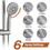 6" Brushed Nickel Rain Shower Head with Handheld Shower Head Bathroom Rain Shower System W1920P146667