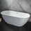 59" Freestanding Acrylic Soaking Bathtub with Chrome Overflow and Drain, Self-leveling Legs, Flexible Hose, Easy Installation 24A09-60 W1920P155851