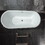 67" Acrylic Freestanding White Soaking Bathtub with Classic Oval Shape, Chrome Drain, Slotted Overflow, CUPC Certified, Glossy White 24A09-67 W1920P155852