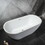 67" Acrylic Freestanding White Soaking Bathtub with Classic Oval Shape, Chrome Drain, Slotted Overflow, CUPC Certified, Glossy White 24A09-67 W1920P155852