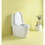 15 5/8 inch 1.1/1.6 GPF Dual Flush 1-Piece Elongated Toilet with Soft-Close Seat - 23T01-GW-1 W1920P171830