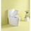15 5/8 inch 1.1/1.6 GPF Dual Flush 1-Piece Elongated Toilet with Soft-Close Seat - 23T01-GW-1 W1920P171830
