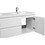 60" Wall Hung Bathroom Vanity in Gloss White with White Top 24VANGELA-60_7801