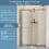 56-60 in. W x 76 in. H Frameless Shower Door, Single Sliding Shower Door, 5/16" (8mm) Clear Tempered Glass Shower Door with Explosion-Proof Film, Stainless Steel Hardware, Gold 24D210-60G