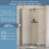 48 in. W x 76 in. H Frameless Soft-closing Shower Door, Single Sliding Shower Door, 5/16" (8mm) Clear Tempered Glass Shower Door with Explosion-Proof Film, Stainless Steel Hardware, Chrome 24D211-48C