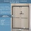 56-60 in. W x 76 in. H Semi-Frameless Shower Door, Double Sliding Shower Door, 5/16" (8mm) Clear Tempered Glass Shower Door with Explosion-Proof Film, Matte Black 24D212-60MB
