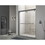 56-60 in. W x 76 in. H Semi-Frameless Shower Door, Double Sliding Shower Door, 5/16" (8mm) Clear Tempered Glass Shower Door with Explosion-Proof Film, Matte Black 24D212-60MB