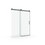 68" - 72" W x 76" H Frameless Soft-closing Single Sliding Shower Door, 3/8" (10mm) Tempered Glass with Easy-cleaning Coating, Matte Black 22D01-72MB W1920P193381