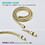 Polished Gold Wall Mounted Handheld Shower Head with 5 Adjustable Settings and Hose W1920P201352