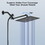 10" Matte Black Rainfall Shower Head and Handheld Combo with 11" Extension Arm, 6 Spray Modes W1920P201392