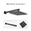 12" Matte Black Wall-Mounted Rainfall Shower System with Handheld Shower W1920P201398