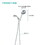 Polished Chrome Wall Mounted Handheld Shower Head with 5 Adjustable Settings and Hose W1920P201410