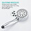 Polished Chrome Wall Mounted Handheld Shower Head with 5 Adjustable Settings and Hose W1920P201410