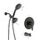 Matte Black 4.7" Handheld and Rain Shower System with Tub Spout 2-in-1 Tub Set W1920P201432