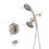 Brushed Nickel 4.7" Handheld and Rain Shower System with Tub Spout 2-in-1 Tub Set W1920P201442
