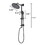 Matte Black 5 Spray Mode 10" Overhead and Handheld Shower System with Slide Bar W1920P201452