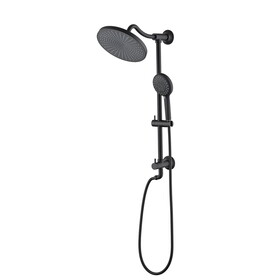 Matte Black 5 Spray Mode 10" Overhead and Handheld Shower System with Slide Bar W1920P201452