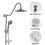 Brushed Nickel 7.8" Rain Shower and Handheld Shower System with Slide Bar and Tub Spout, 2-in-1 Tub Set W1920P201473