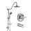 Brushed Nickel 7.8" Rain Shower and Handheld Shower System with Slide Bar and Tub Spout, 2-in-1 Tub Set W1920P201473