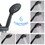 Matte Black 5.9" Rain Shower and Handheld with Tub Spout 2-in-1 Tub Set W1920P202039