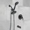 Matte Black 5.9" Rain Shower and Handheld with Tub Spout 2-in-1 Tub Set W1920P202039