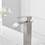 Brushed Nickel Waterfall Single-Handle Low-Arc Bathroom Faucet with Drain W1920P202395