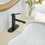 Modern Matte Black Single Handle Bathroom Faucet with Drain W1920P203148