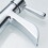 Polished Chrome Single Handle Bathroom Faucet with Waterfall Spout and Drain W1920P203149